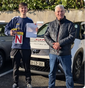 Bee Safe Driving School student — Proud moment with the instructor