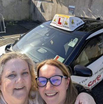 Bee Safe Driving School student — All smiles after the test